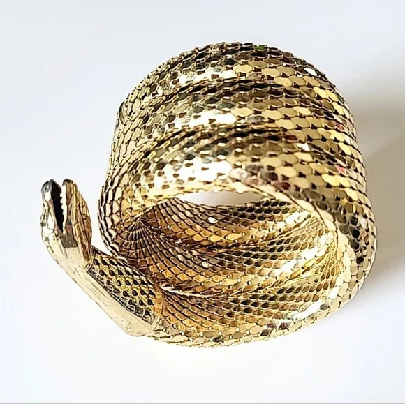 WHITING & DAVIS COILED SNAKE WRAP BRACELET - Picture 4 of 9